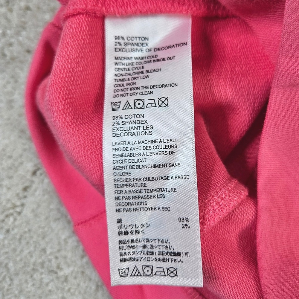 Tommy Bahama Pink Floral Embroidered Quarter Zip Pullover Top Size M Vibrant - Picture 4 of 8